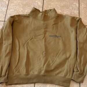 Essentials Men's Turtleneck Sweater in Olive